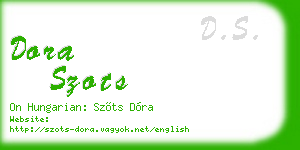 dora szots business card