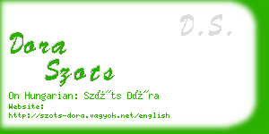 dora szots business card